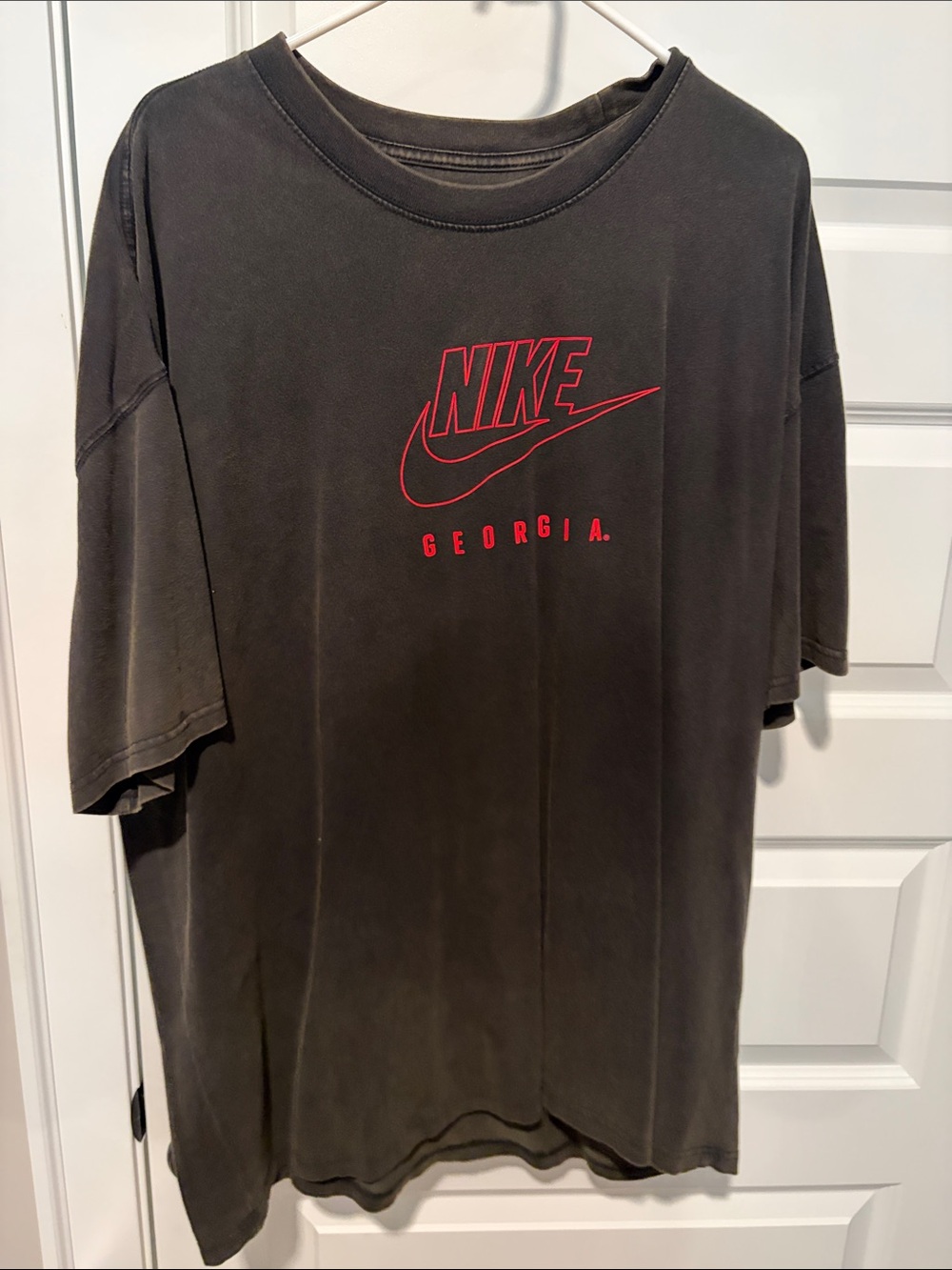 Nike Men’s Black Tee with Red Georgia Logo